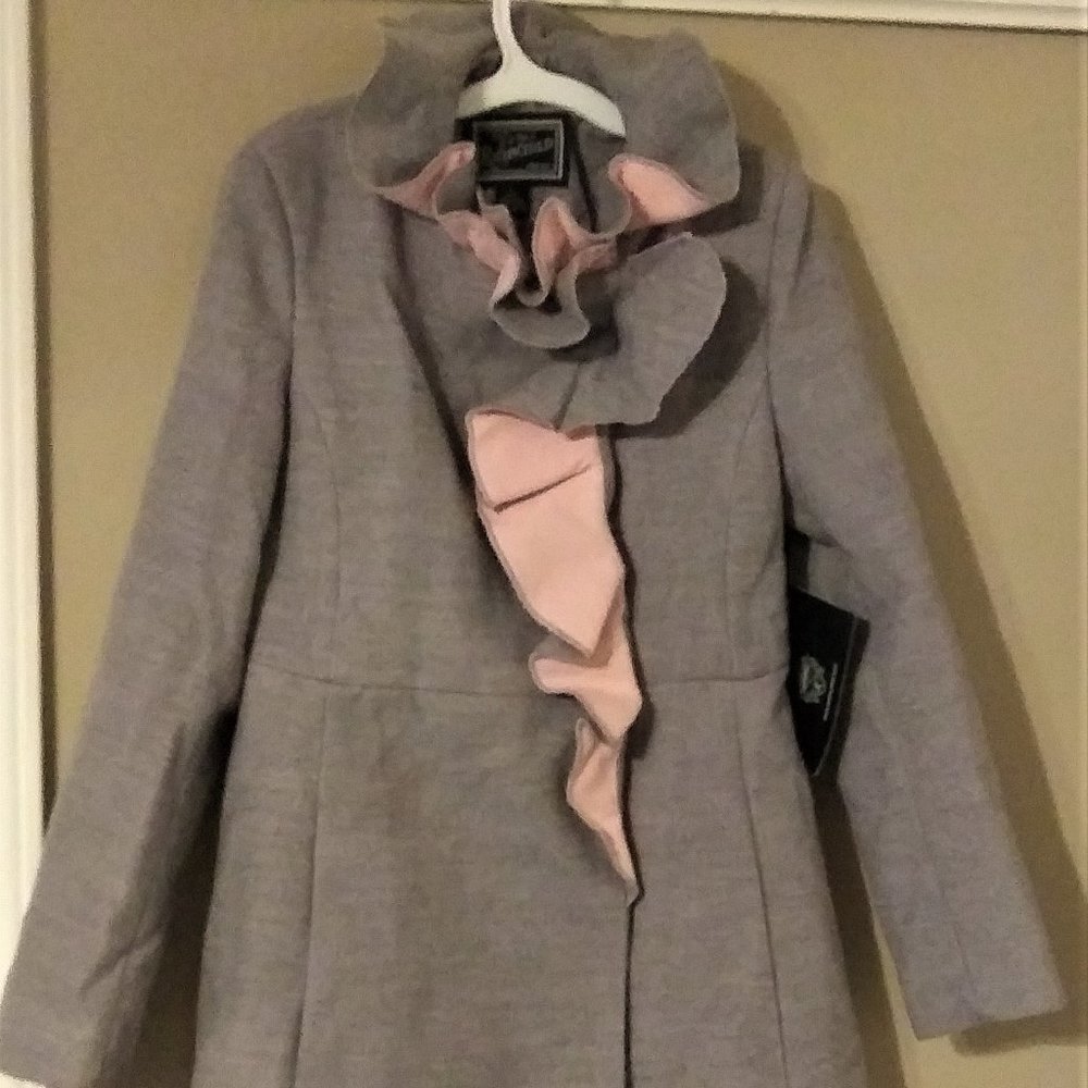 NWT Small 7/8 Rothschild Girls Ruffle Dress Coat